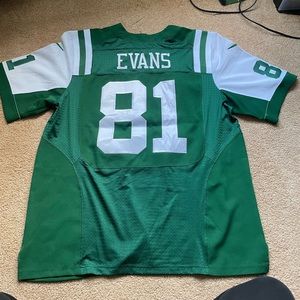 New York Jets NFL Shaq Evans #81 Short Sleeve V-Neckline Nike Jersey Size 48